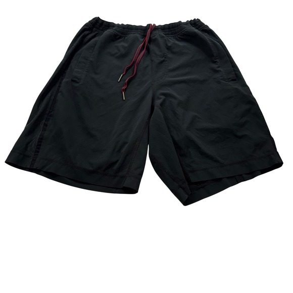Lululemon Other - Lululemon Pace Breaker Shorts Men Sm Black Lined 7" Topo Print Side Panels